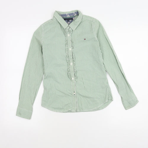 Tommy Hilfiger Green Check Button-Up Shirt - Girls Size 12