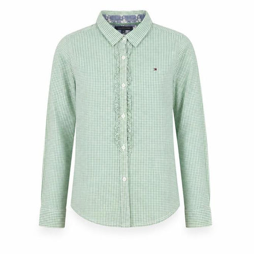 Tommy Hilfiger Green Check Button-Up Shirt - Girls Size 12