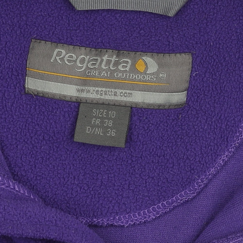 Regatta Women's Purple Fleece Sweatshirt Size 10