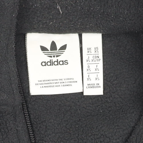 Adidas Unisex Black XS Fleece Sweatshirt