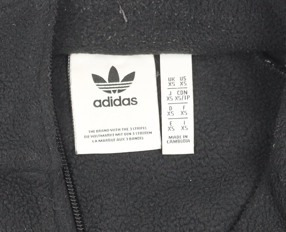 Adidas Unisex Black XS Fleece Sweatshirt