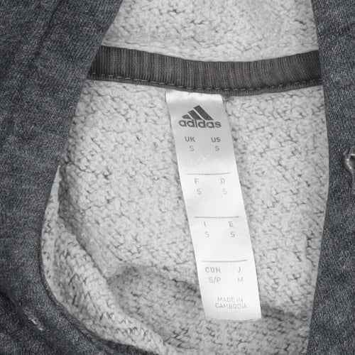 Adidas Men's Grey Pullover Hoodie S