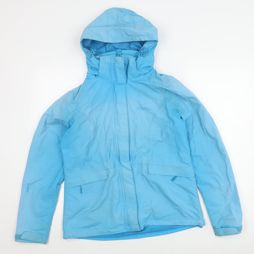 Mountain Warehouse Women's Blue Waterproof Rain Jacket Size 12
