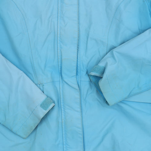 Mountain Warehouse Women's Blue Waterproof Rain Jacket Size 12