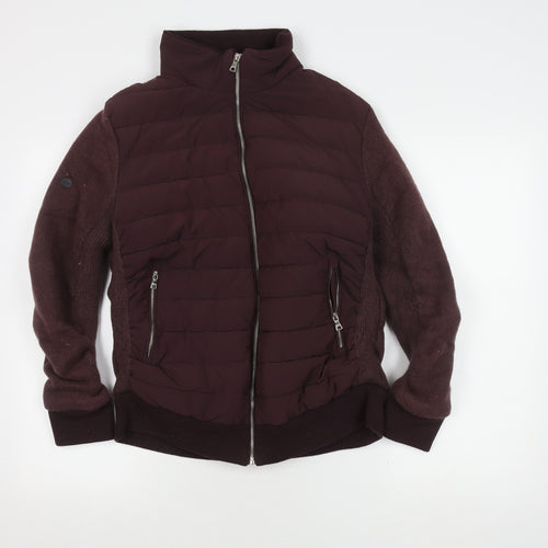 Superdry Men’s Brown Puffer Jacket L Stand Collar