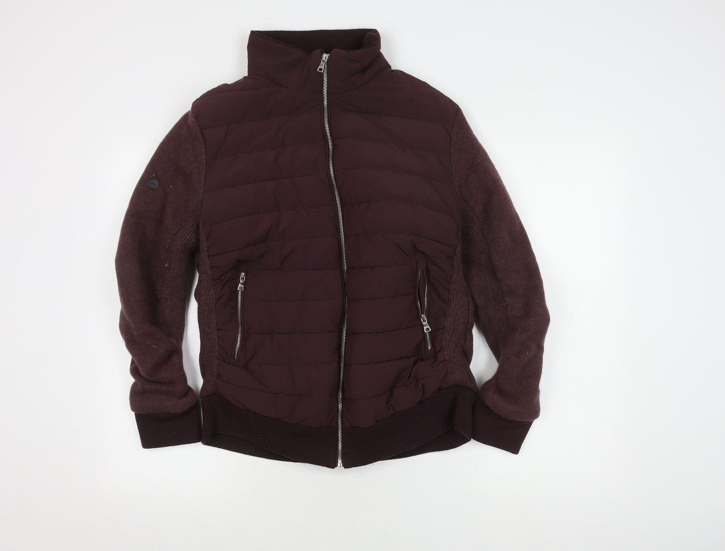 Superdry Men’s Brown Puffer Jacket L Stand Collar