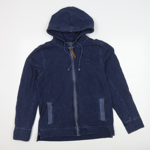 FatFace Men's Blue Hooded Denim Jacket S