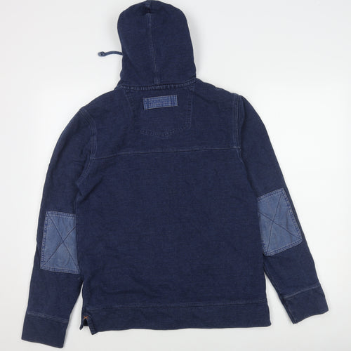 FatFace Men's Blue Hooded Denim Jacket S