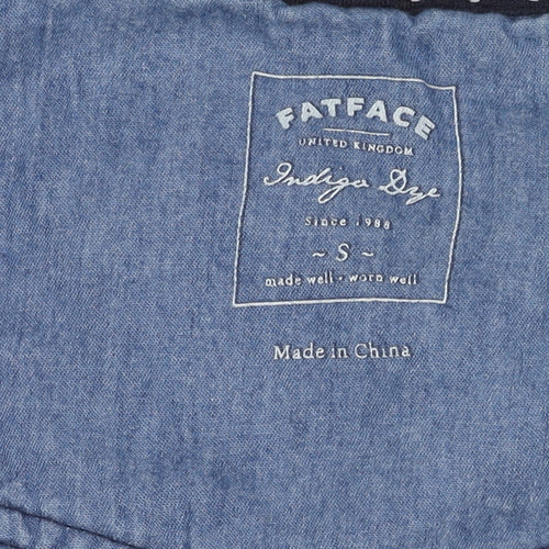 FatFace Men's Blue Hooded Denim Jacket S