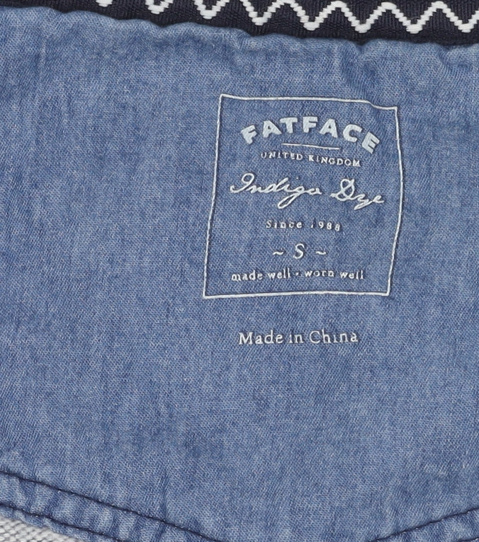 FatFace Men's Blue Hooded Denim Jacket S