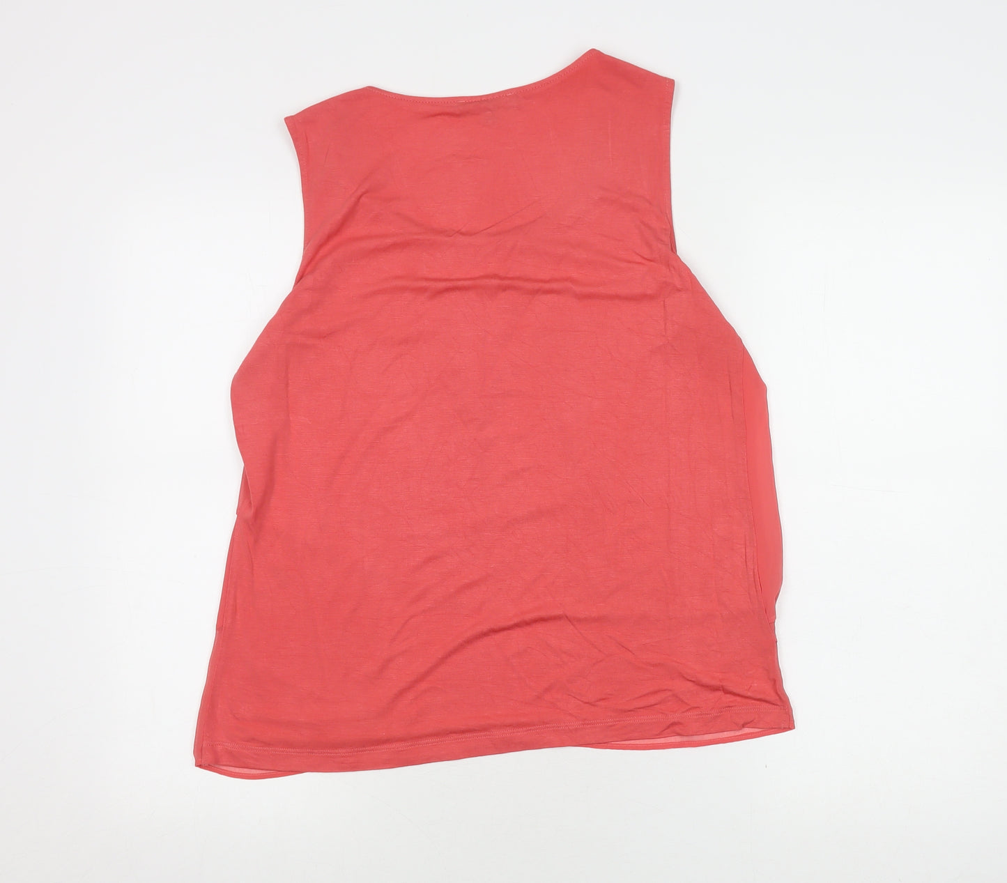 Laura Ashley Women’s Red Sleeveless Tunic Blouse Size 12