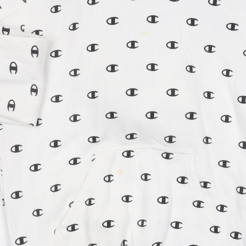 Champion Men's White Pullover Hoodie S