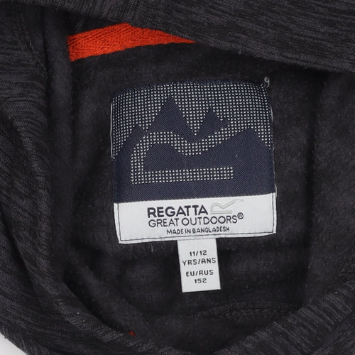 Regatta Boys Black Hooded Pullover Hoodie 11-12 Years