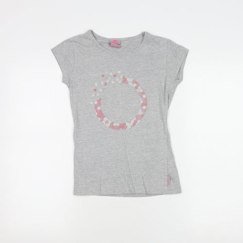 Trespass Girls Grey T-Shirt, Short Sleeve, 9-10 Years