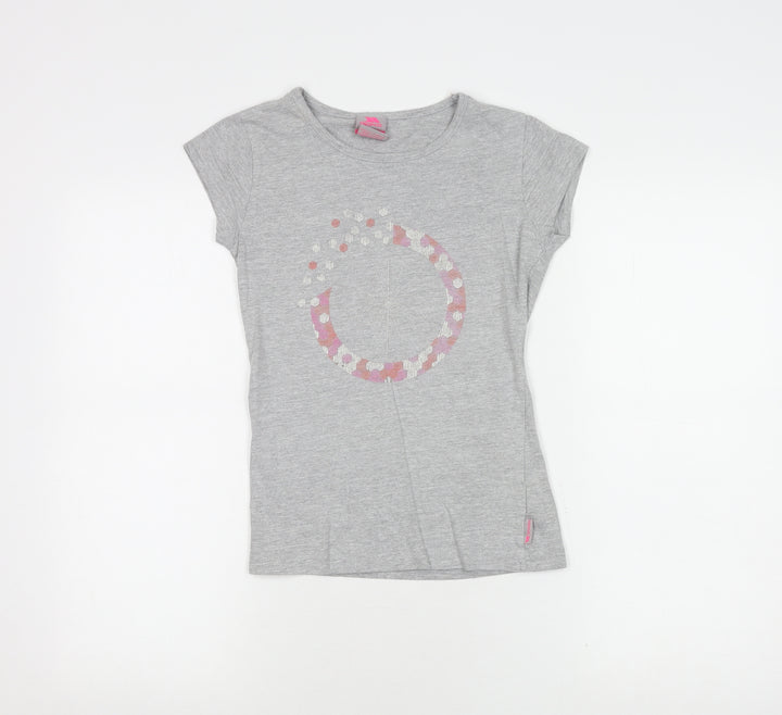 Trespass Girls Grey T-Shirt, Short Sleeve, 9-10 Years
