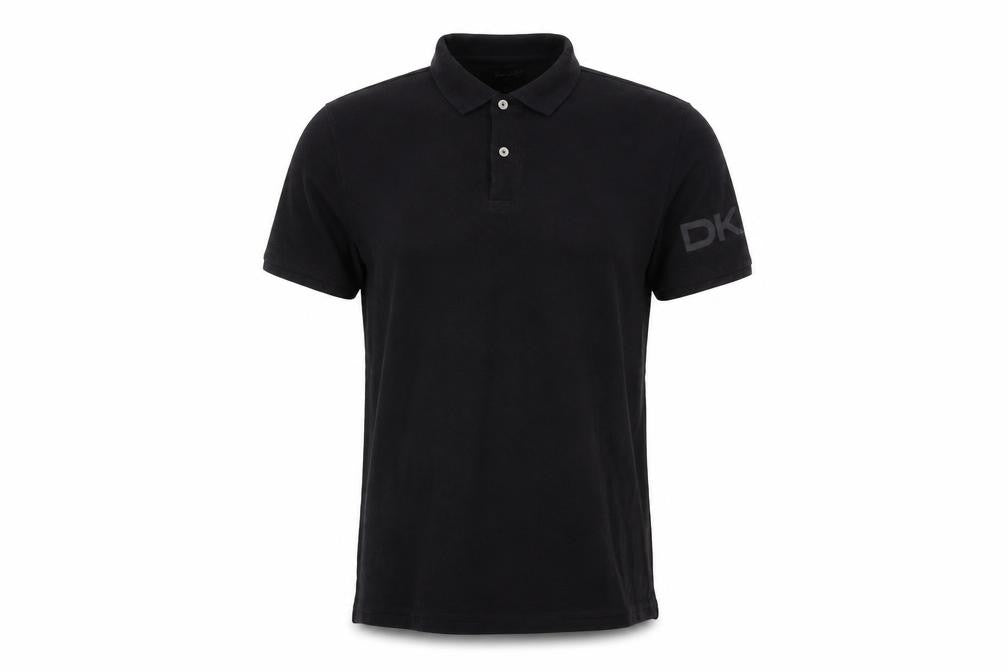 DKNY Men's Black Slim Fit Polo, XS, Short Sleeve