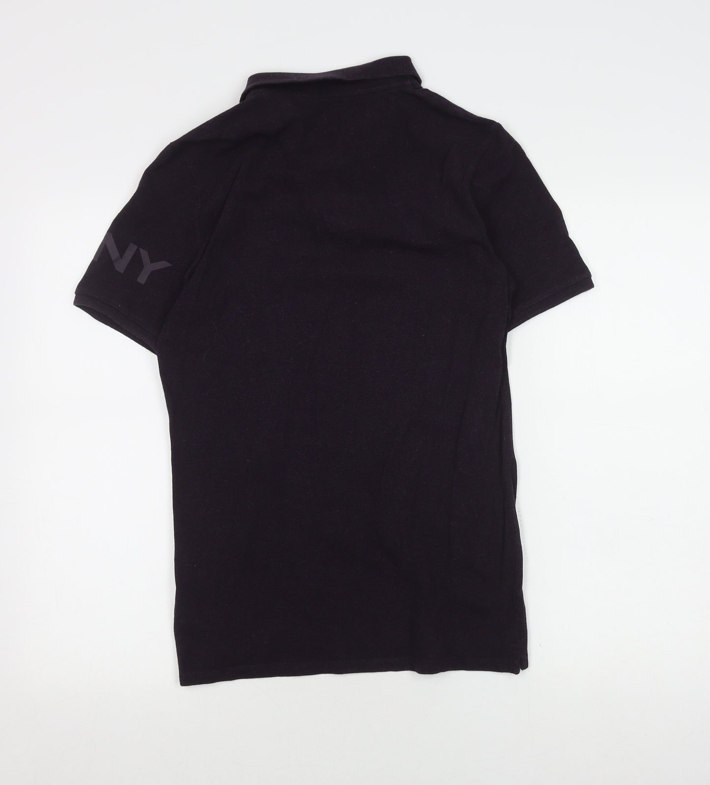 DKNY Men's Black Slim Fit Polo, XS, Short Sleeve