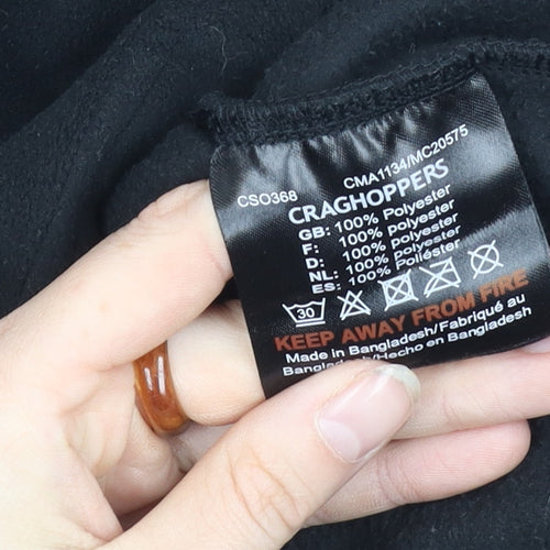 Craghoppers Unisex Black Pullover Fleece Sweatshirt, Size 20