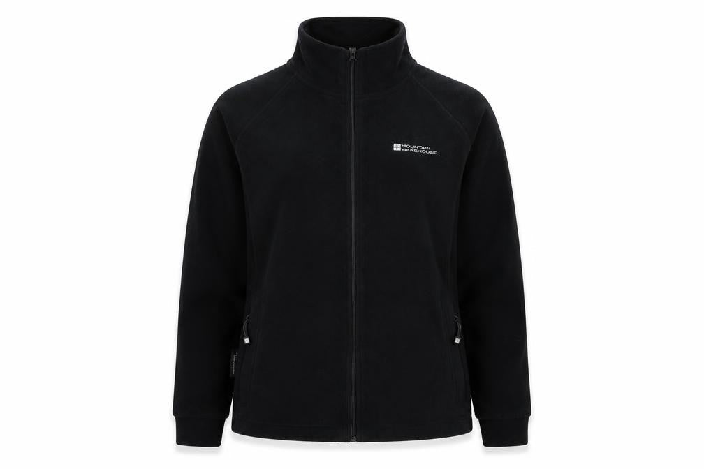 Front view of Mountain Warehouse Women's Black, size 12, Fleece Jacket