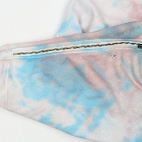 Adidas Women’s Blue Pink Tie-Dye Crew Neck Sweatshirt L