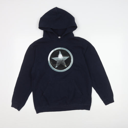 Marvel Boys Black Pullover Hoodie 12-13 Years Hooded Graphic