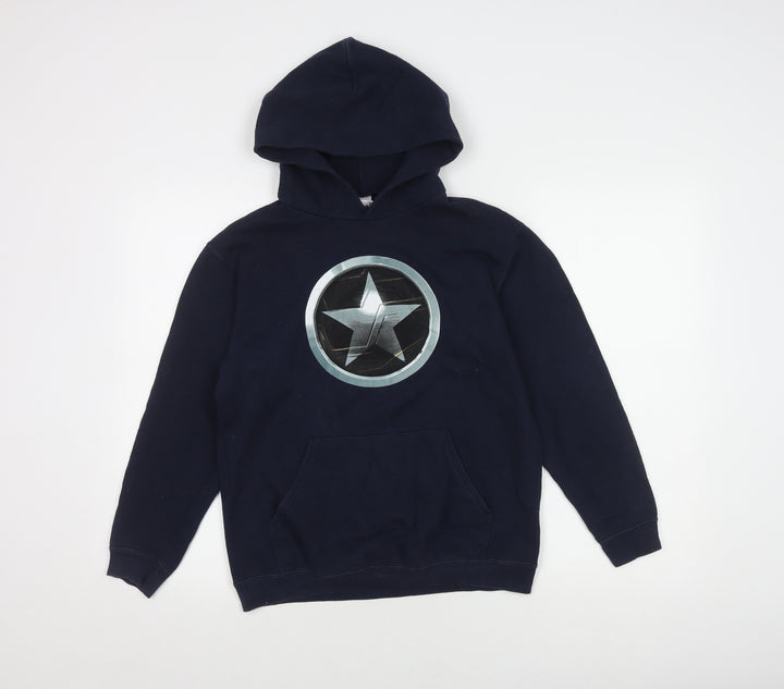 Marvel Boys Black Pullover Hoodie 12-13 Years Hooded Graphic