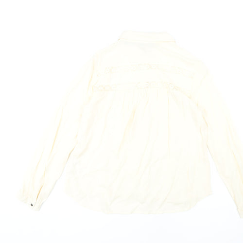 Superdry Women's Ivory Button-Up Shirt UK 10