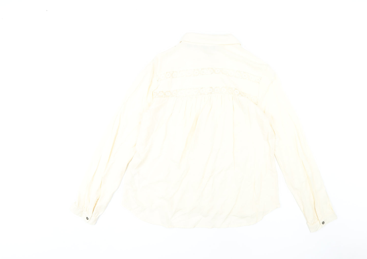 Superdry Women's Ivory Button-Up Shirt UK 10