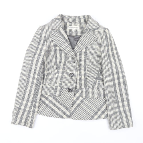 Simon Jeffery Women's Grey Check Blazer Size 10
