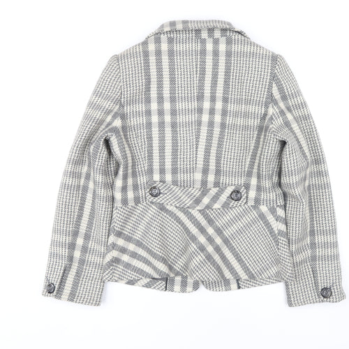 Simon Jeffery Women's Grey Check Blazer Size 10