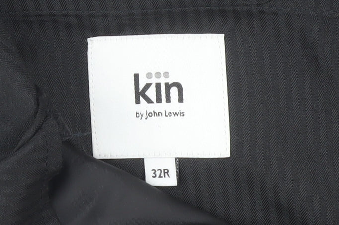 Kin by John Lewis Men's Black Wool Trousers Size 32
