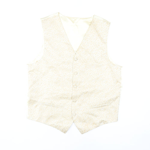 Debenhams Men's Ivory Waistcoat M - Formal Polyester