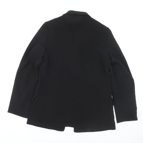 H&M Women's Black Blazer, Size 10, Polyester Blend, Elegant