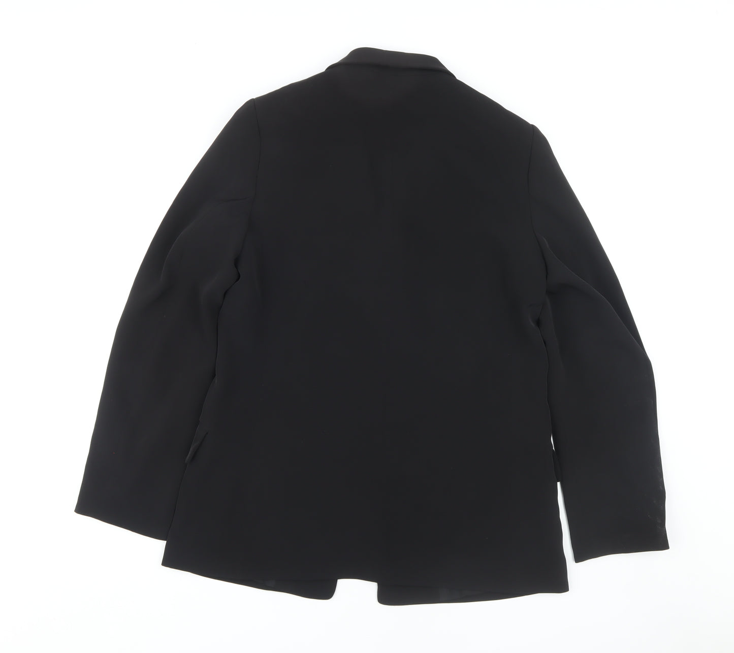 H&M Women's Black Blazer, Size 10, Polyester Blend, Elegant