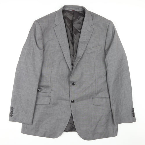 Marks & Spencer Men's Grey Wool Blazer 46 Long