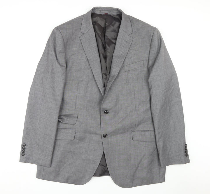 Marks & Spencer Men's Grey Wool Blazer 46 Long