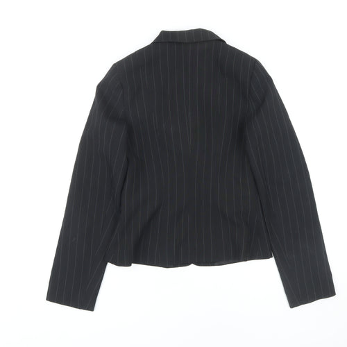Pimkie Women's Black Pinstripe Blazer Jacket Size 6