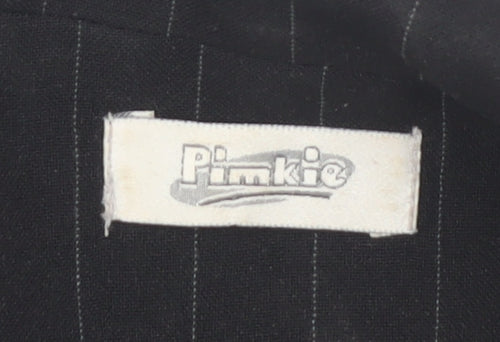 Pimkie Women's Black Pinstripe Blazer Jacket Size 6