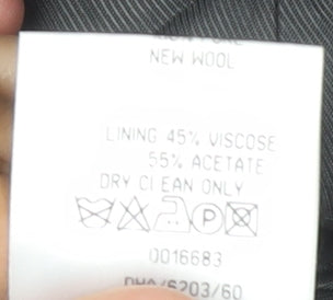 Burton Men's Grey Striped Suit Jacket 42 Short