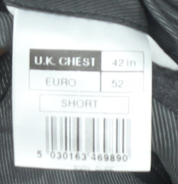 Burton Men's Grey Striped Suit Jacket 42 Short