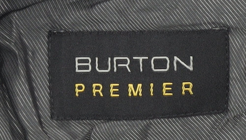 Burton Men's Grey Striped Suit Jacket 42 Short