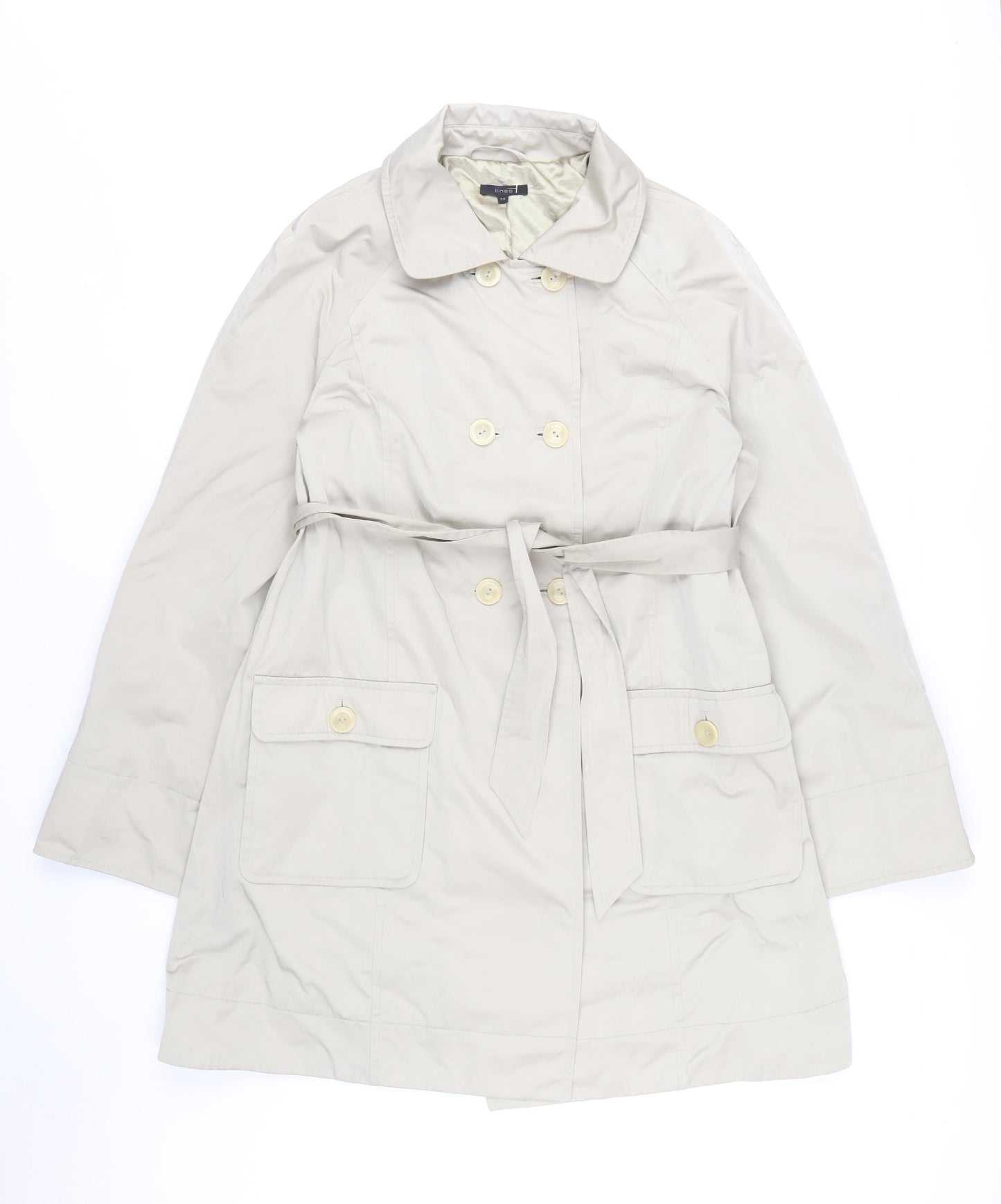 Linea Women's Beige Trench Coat Size 14