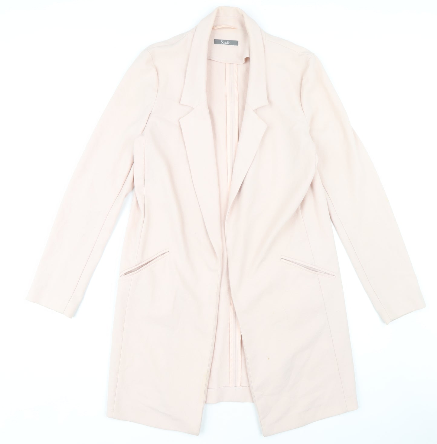South Women's Beige Coat Size 10 Regular Mid-Length Casual