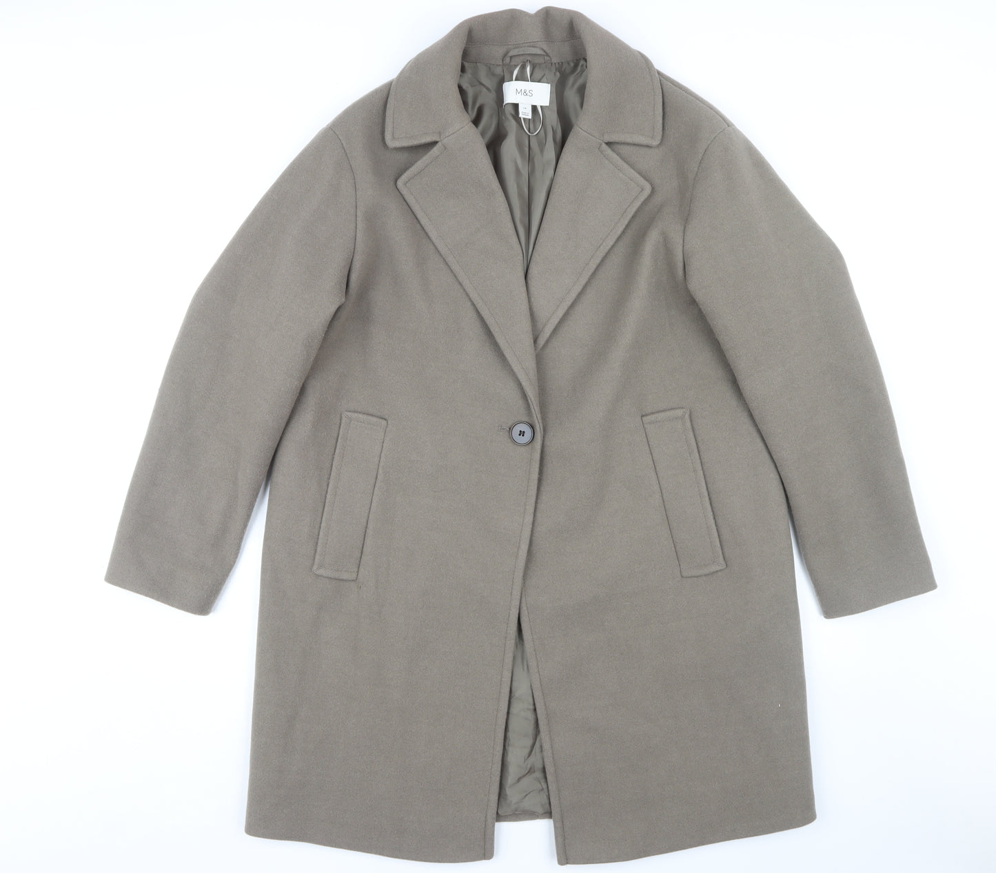 Marks and Spencer Women's Brown Overcoat Size 14