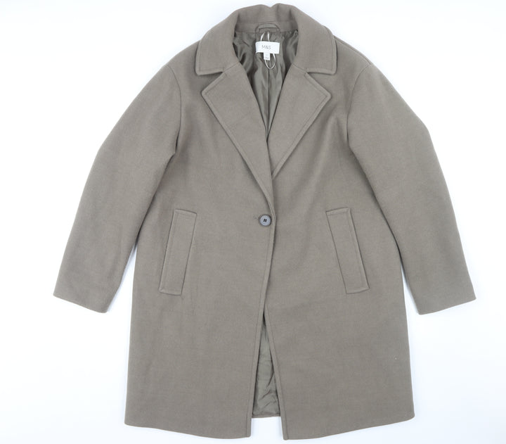 Marks and Spencer Women's Brown Overcoat Size 14