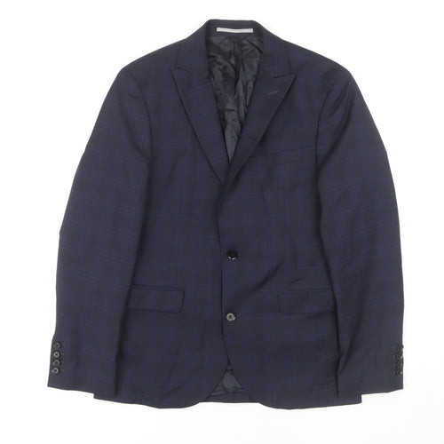 Next Men's Blue Wool Blazer 38 Short Length Jacket