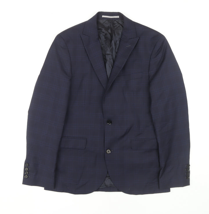 Next Men's Blue Wool Blazer 38 Short Length Jacket