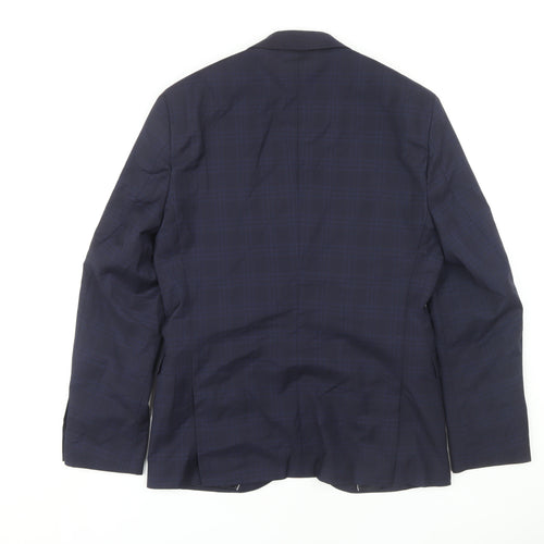 Next Men's Blue Wool Blazer 38 Short Length Jacket