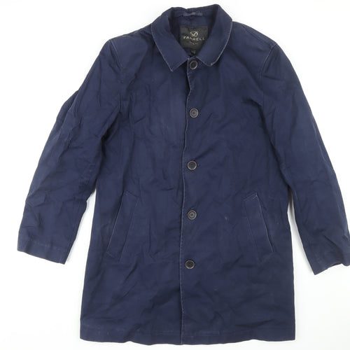 Farrell Men's XL Blue Cotton Overcoat