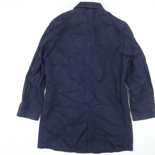 Farrell Men's XL Blue Cotton Overcoat